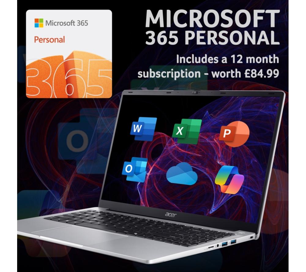 ACER Aspire Lite 15.6" Laptop - Intel&reg; Celeron&reg;, 128 GB eMMC, Grey image number 5 of 9