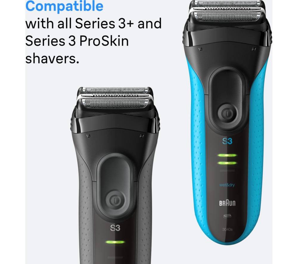 BRAUN Series 3+ Electric Shaver Head Replacement - Black, 32B image number 5 of 6