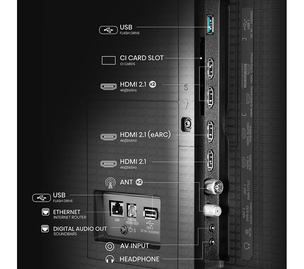 HISENSE U7Q 100" Mini LED 4K 165Hz Smart AI TV with Freely - 100U7QTUK image number 10 of 14