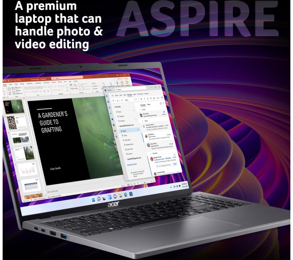 ACER Aspire 16 16" Laptop - Intel&reg; Core&trade; Ultra 7, 1 TB SSD, Grey image number 2 of 11