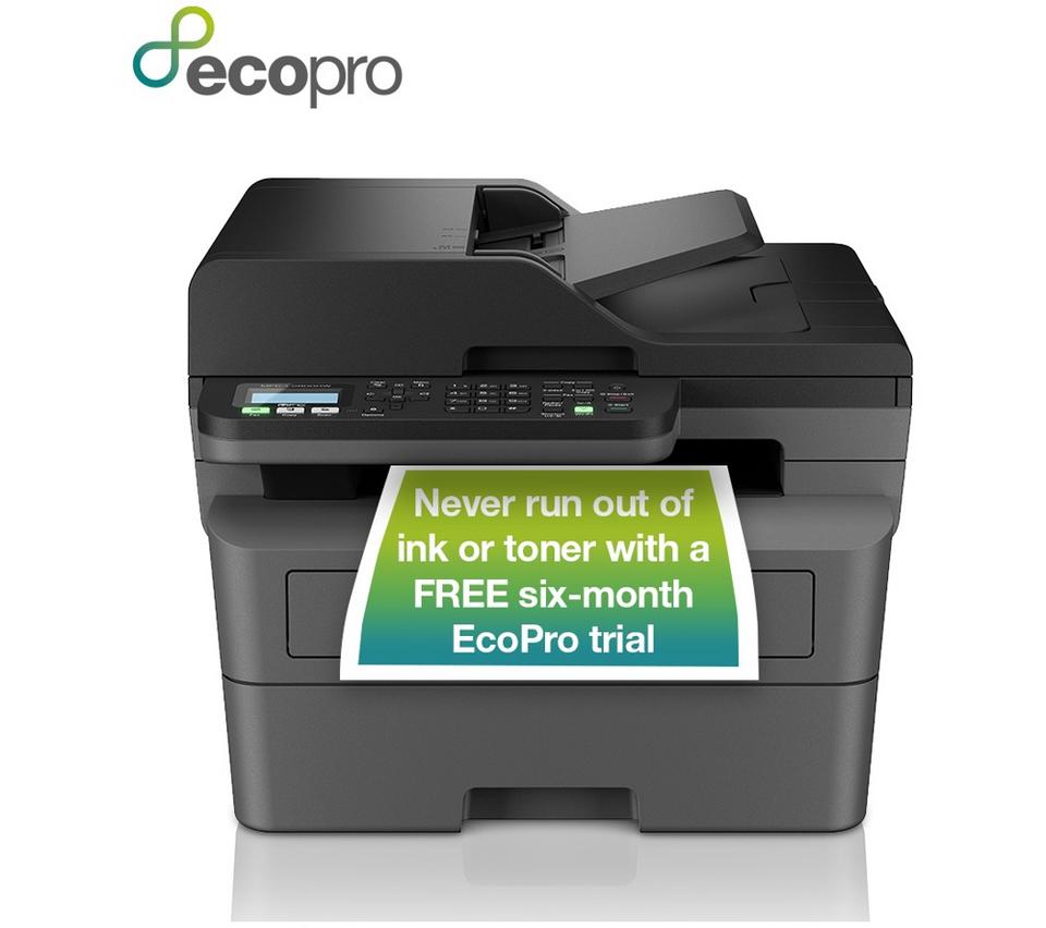 BROTHER MFCL2800DW Monochrome All-in-One Wireless Laser Printer with Fax