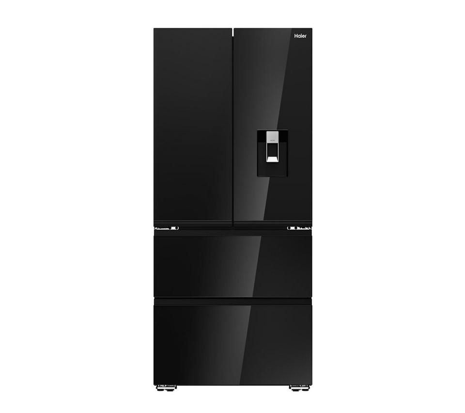 HAIER SpaceFit Series 7 HFKR7819DWGB Fridge Freezer - Obsidian Black Glass