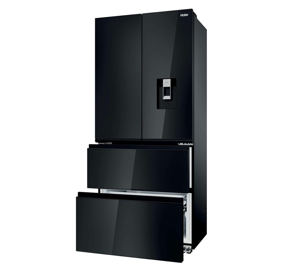 HAIER SpaceFit Series 7 HFKR7819DWGB Fridge Freezer - Obsidian Black Glass image number 4 of 17