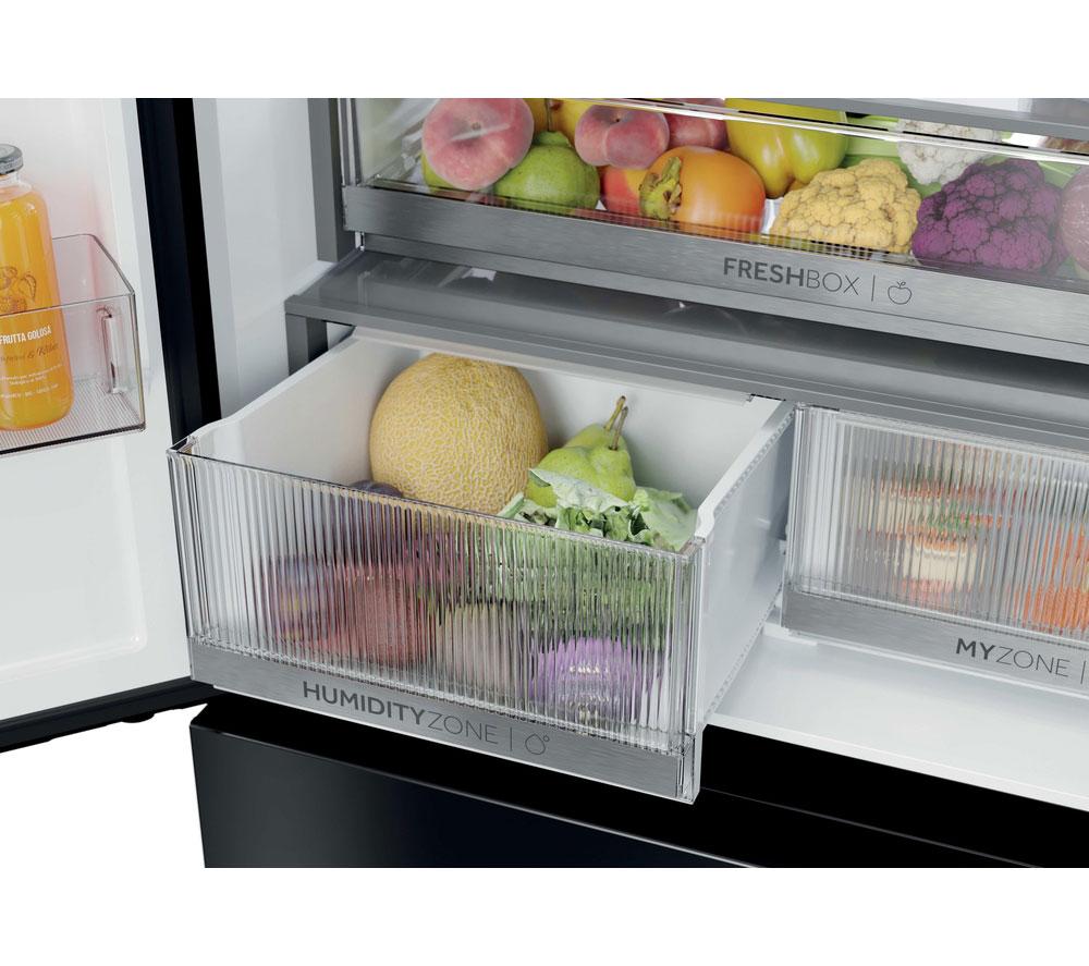 HAIER SpaceFit Series 7 HFKR7819DWGB Fridge Freezer - Obsidian Black Glass image number 13 of 17