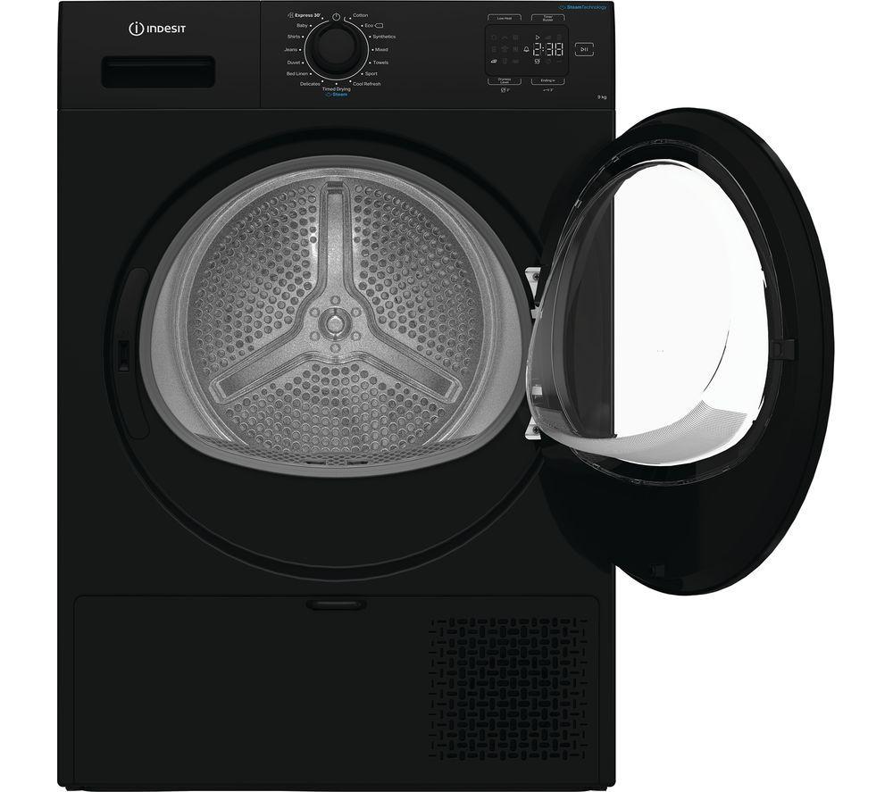 INDESIT C YD 92D BB UK 9 kg Heat Pump Tumble Dryer - Black image number 2 of 6