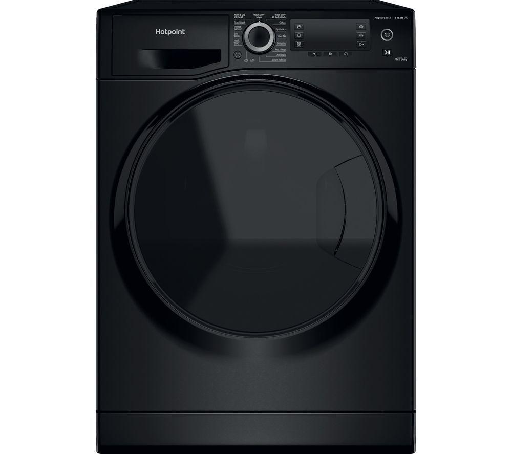 HOTPOINT ActiveCare NDD 86448 BDA UK 8 kg Washer Dryer – Black, Black