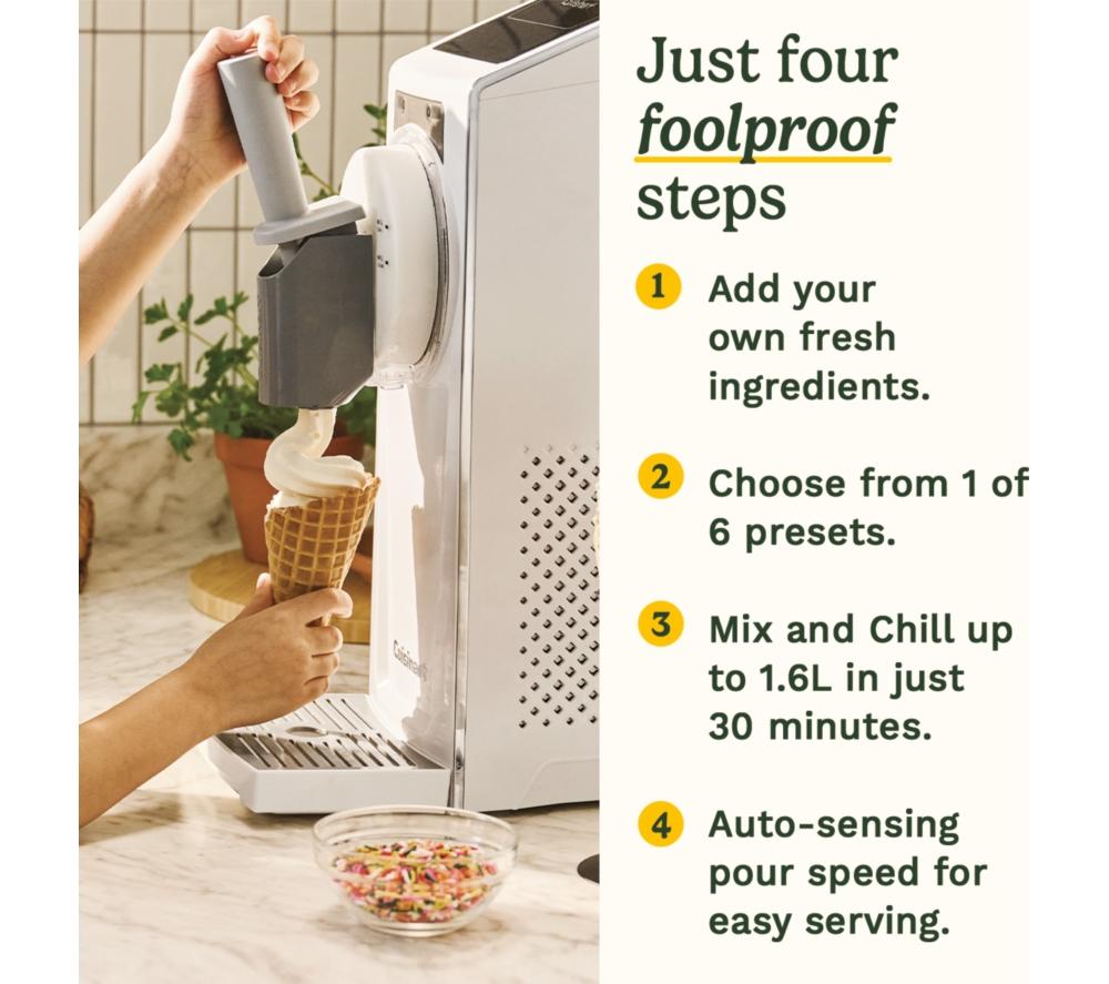 CUISINART ICE201U Frost Fusion 6-in-1 Soft Serve & Slushie Maker - White & Grey image number 4 of 8