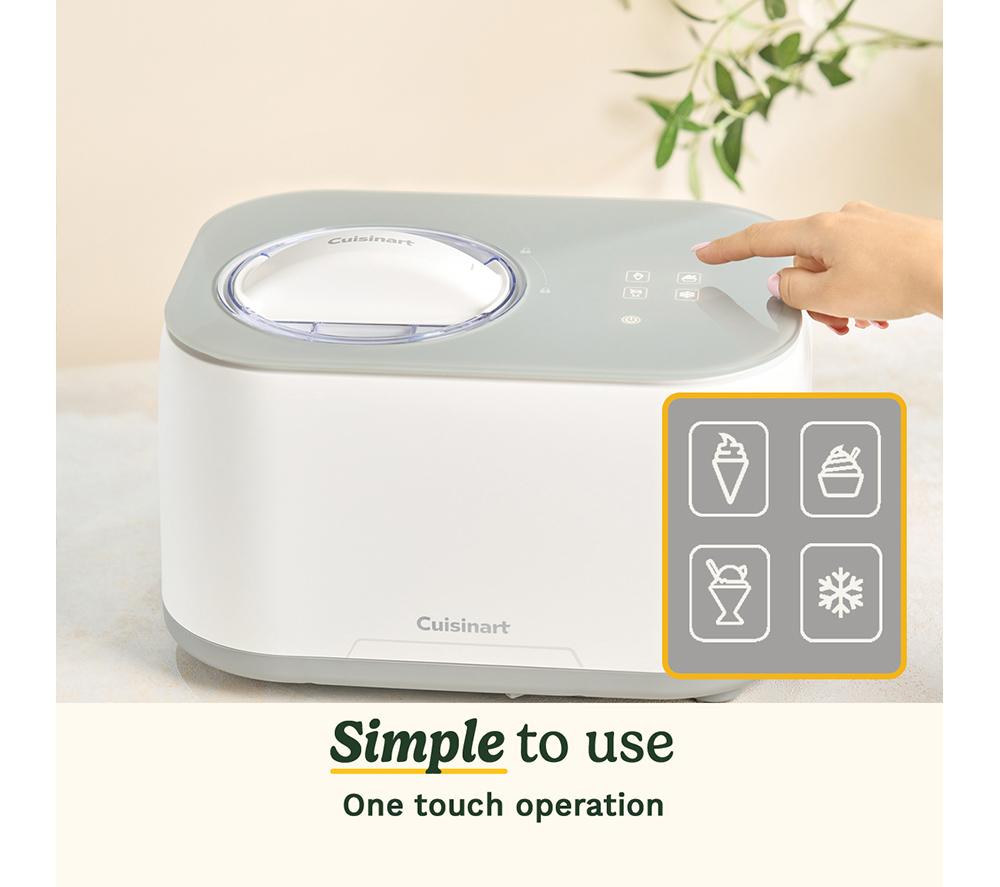 CUISINART ICE90U Freeze Ease Ice Cream & Gelato Maker - White image number 5 of 9