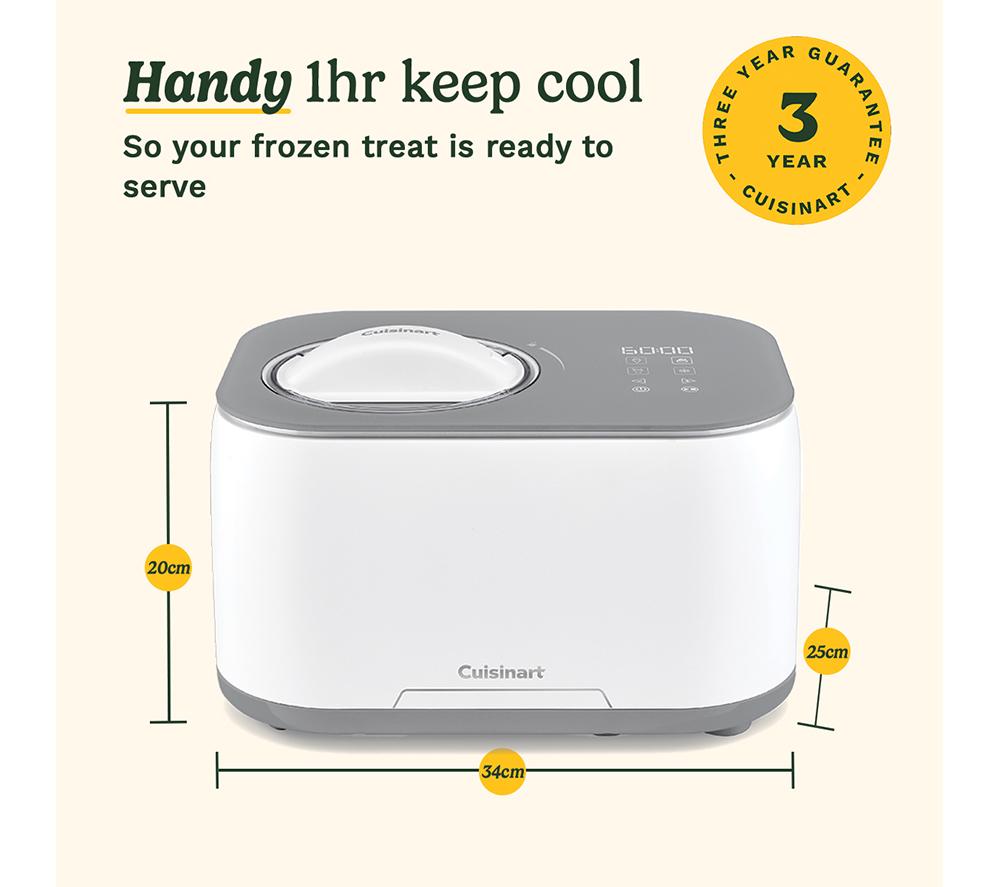 CUISINART ICE90U Freeze Ease Ice Cream & Gelato Maker - White image number 8 of 9