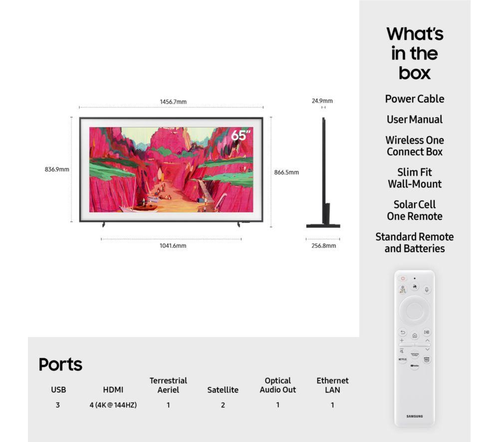 SAMSUNG The Frame Pro LS03FW 75" Neo QLED 4K Art Mode Vision AI Smart TV 2025 - QE75LS03FW image number 10 of 11
