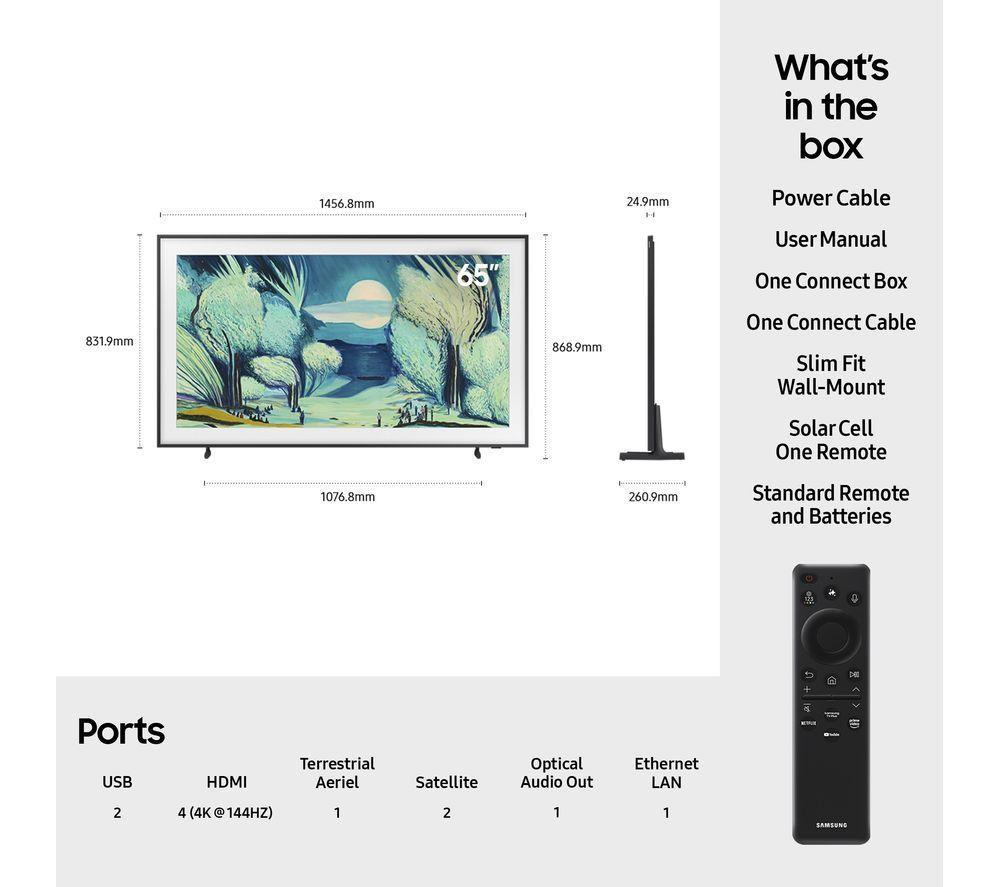 SAMSUNG The Frame LS03F 50" QLED 4K Art Mode Vision AI Smart TV 2025 - QE50LS03F image number 2 of 13