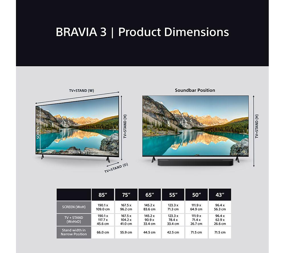 SONY BRAVIA 3 55" LED 4K HDR Smart TV - K55S38BIE image number 13 of 15