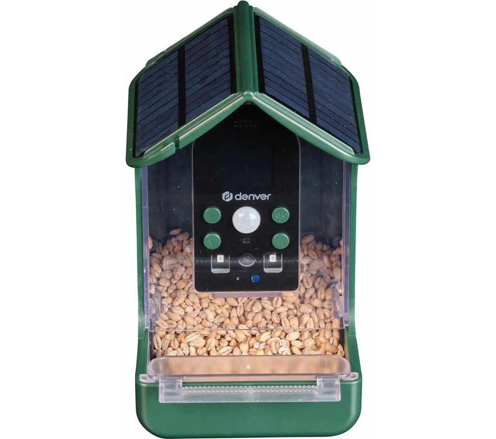 DENVER BFC-1200 Smart Camera Bird Feeder with Solar Roof - Green image number 3 of 9
