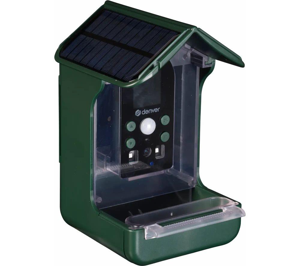DENVER BFC-1200 Smart Camera Bird Feeder with Solar Roof - Green image number 7 of 9