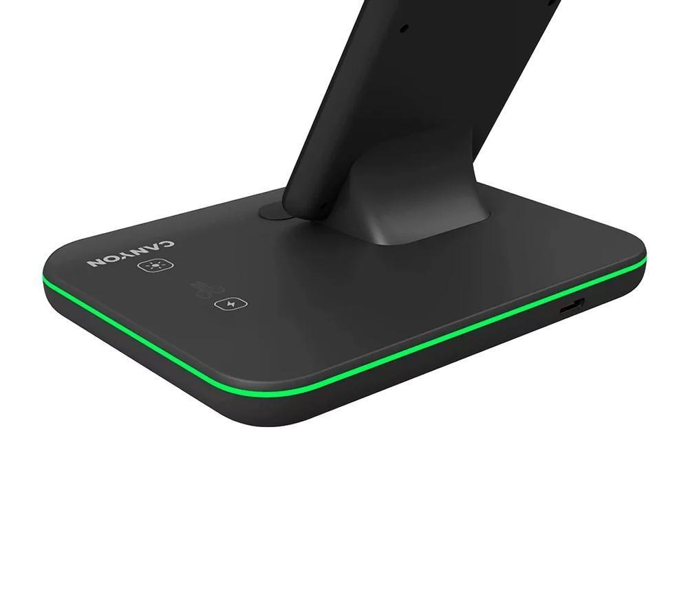 CANYON WS-303 Qi 3-in-1 Magnetic 15 W Wireless Charger - Black image number 4 of 4