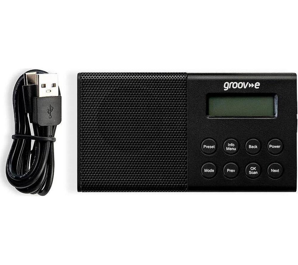 GROOV-E Geneva Portable DAB/FM Bluetooth Radio - Black image number 2 of 8