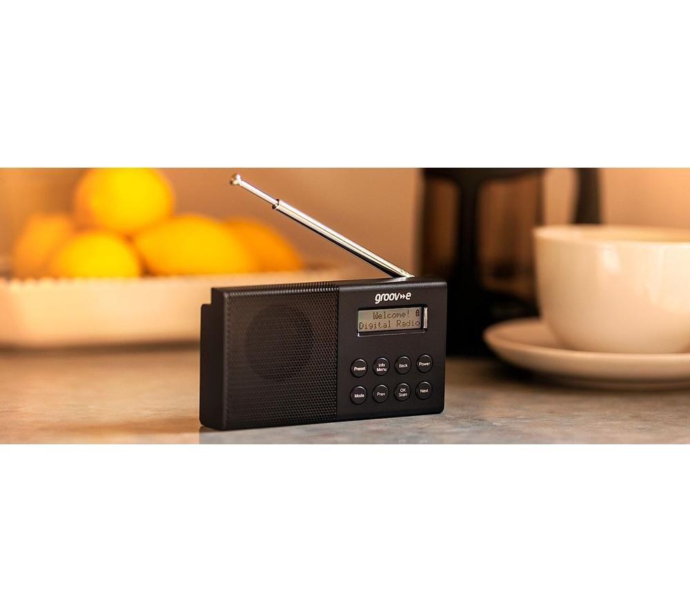 GROOV-E Geneva Portable DAB/FM Bluetooth Radio - Black image number 7 of 8