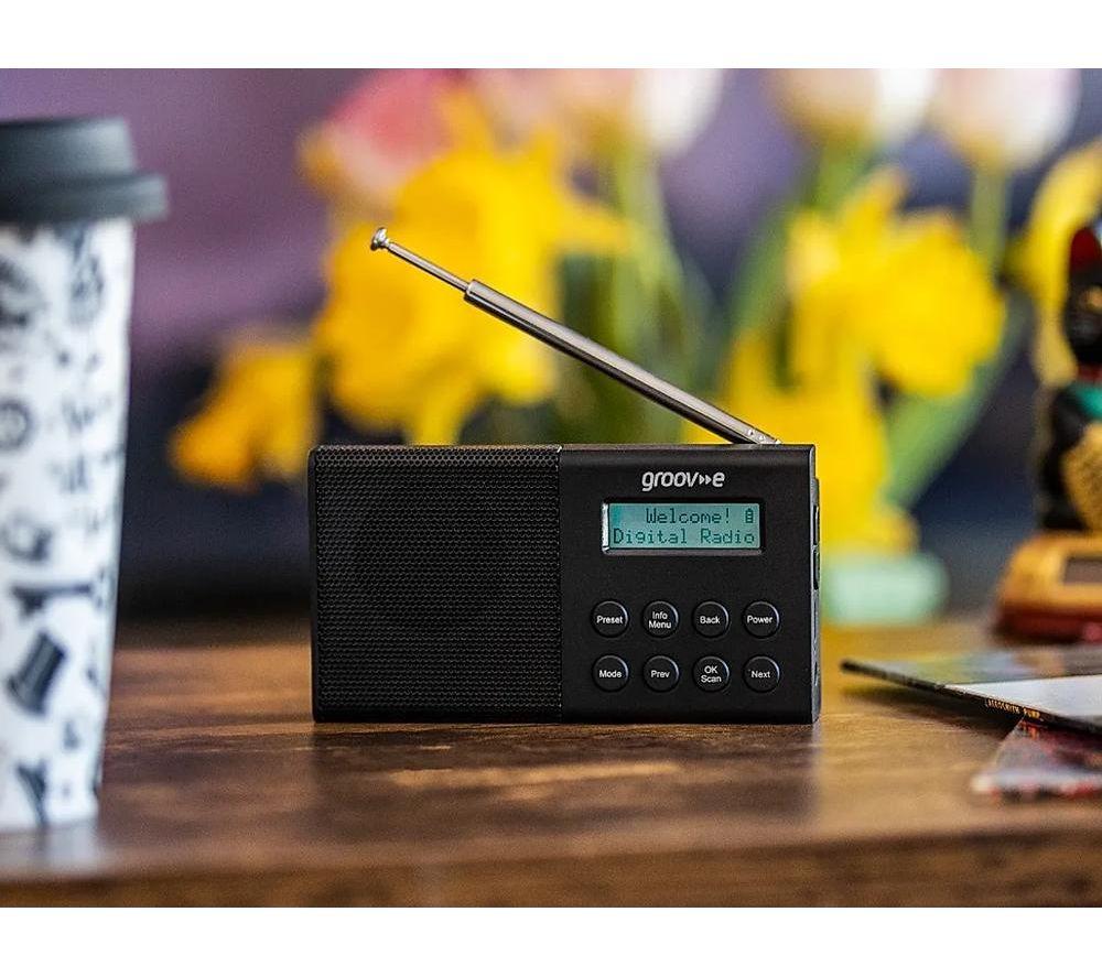 GROOV-E Geneva Portable DAB/FM Bluetooth Radio - Black image number 8 of 8
