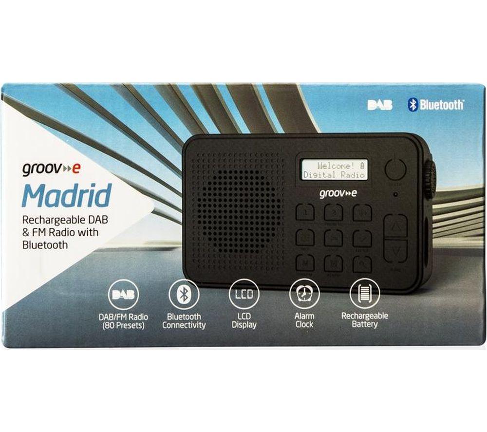 GROOV-E Madrid Portable DAB/FM Bluetooth Radio - Black image number 6 of 8