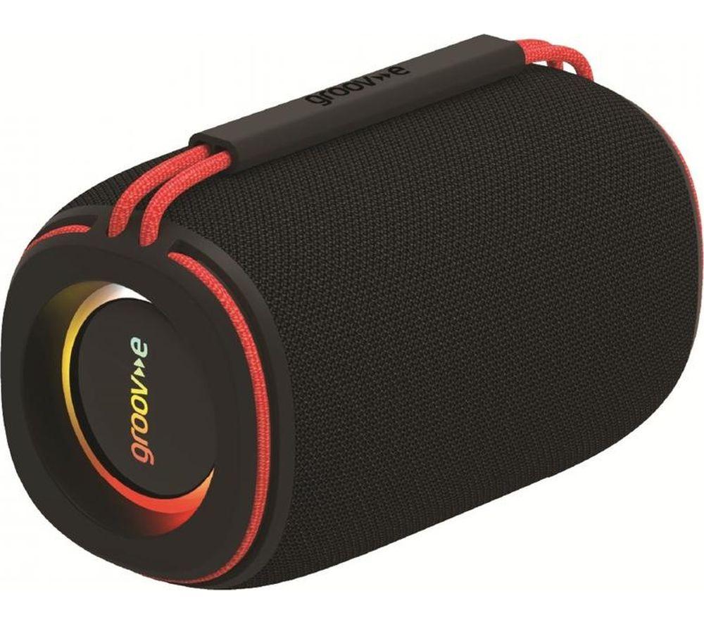 Groov-E Wave Glow Portable Bluetooth Speaker - Black, Black