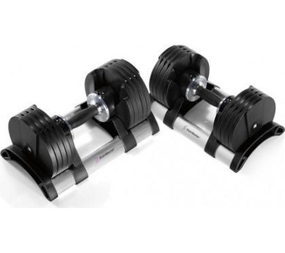STAIRMASTER TwistLock Dumbbells - Set of 2, Black, Black
