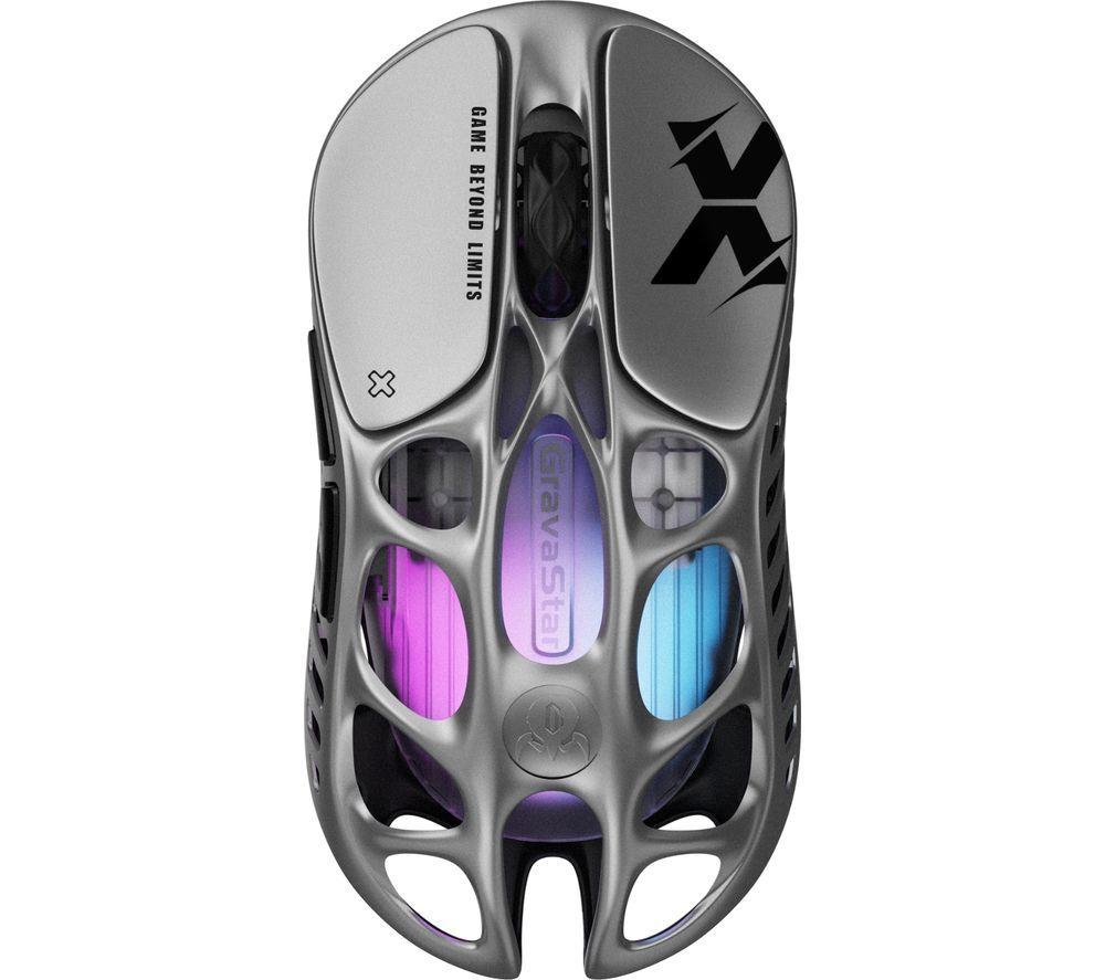 Gravastar Mercury X Rgb Optical Gaming Mouse - Silver, Silver/Grey