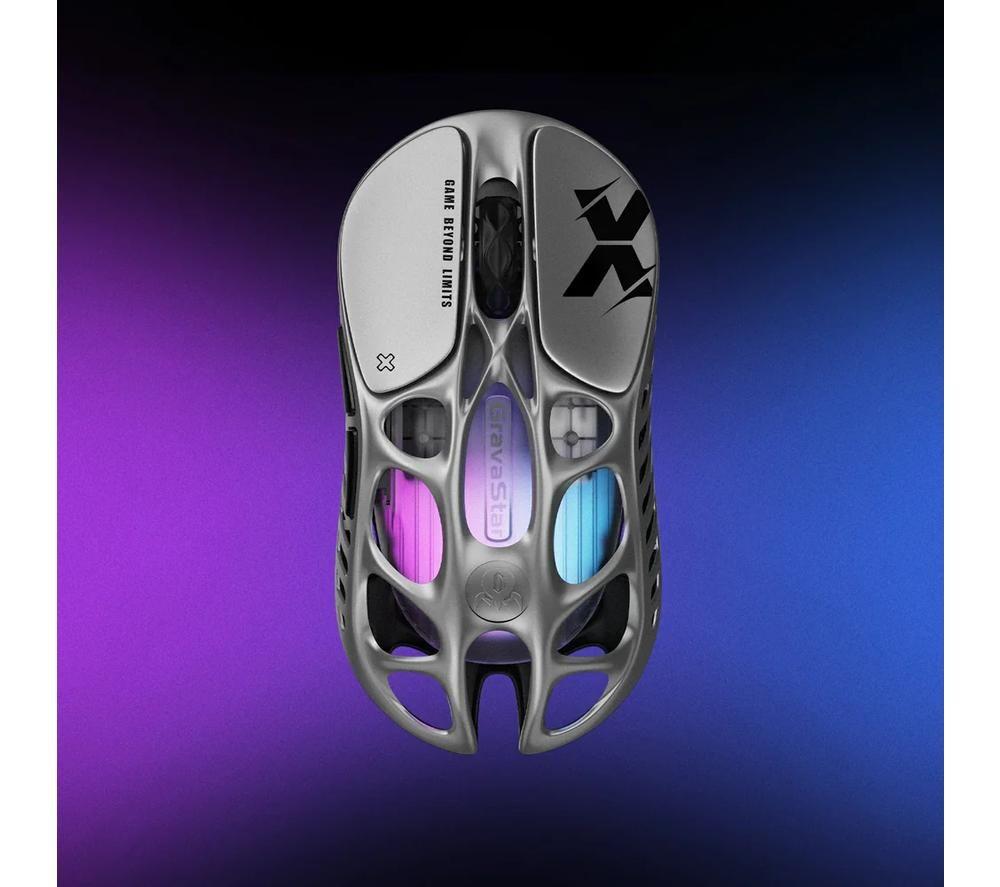 GRAVASTAR Mercury X RGB Optical Gaming Mouse - Silver image number 5 of 6