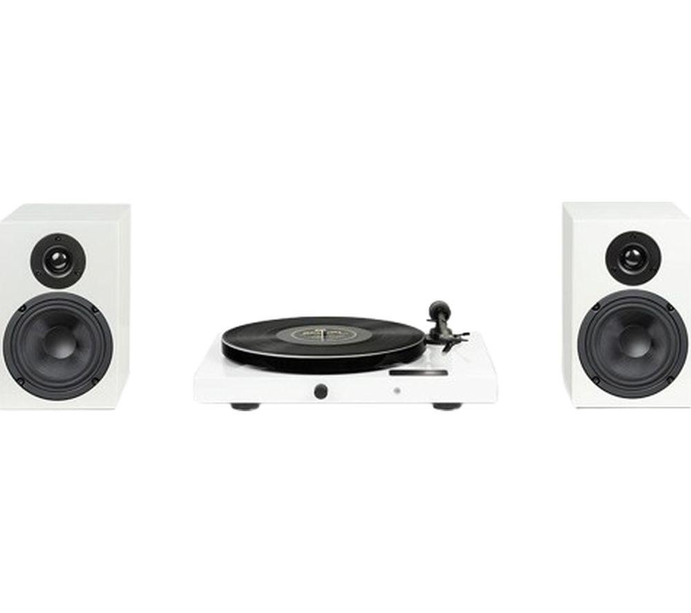 Pro-Ject Juke Box E1 Belt Drive Bluetooth Turntable & Speakers - White, White