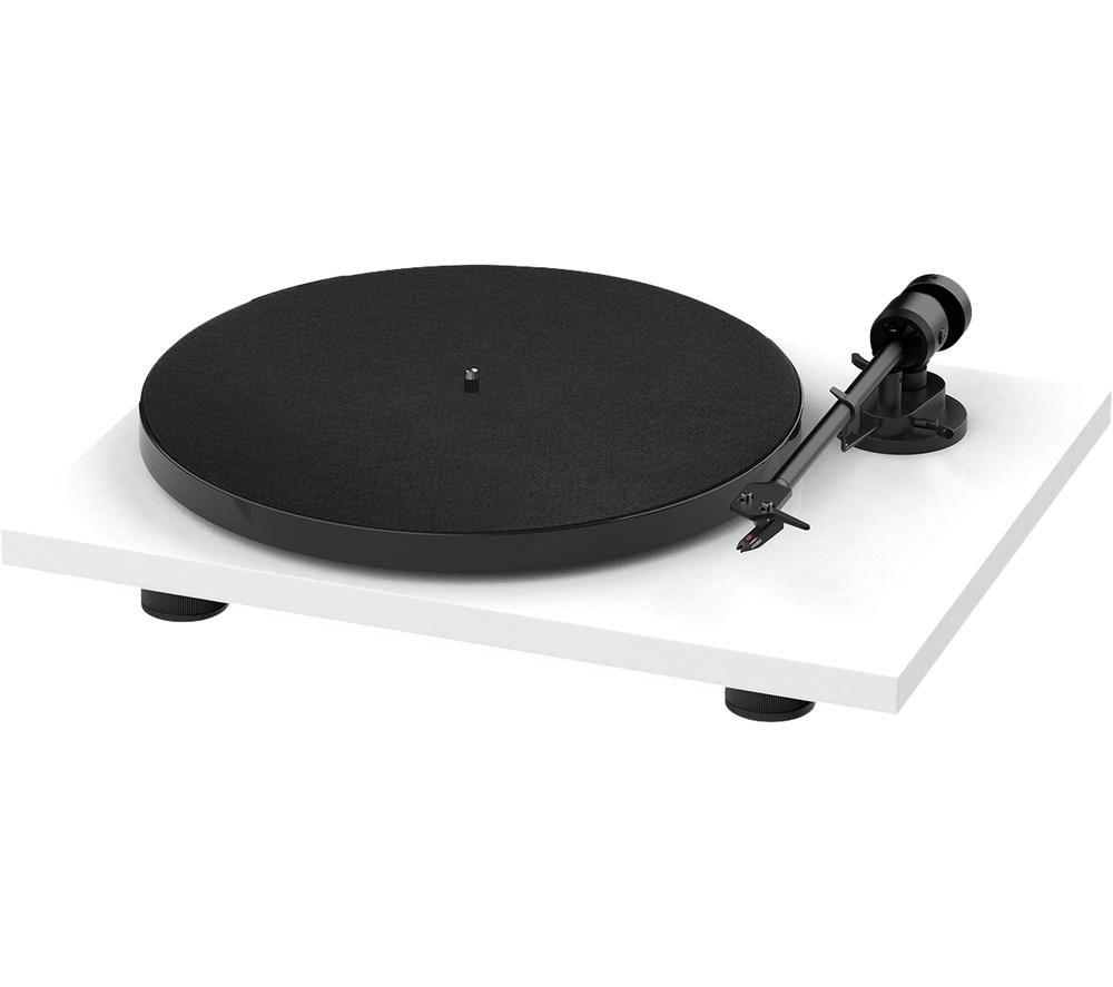 PRO-JECT E1 BT Belt Drive Bluetooth Turntable - White image number 2 of 3