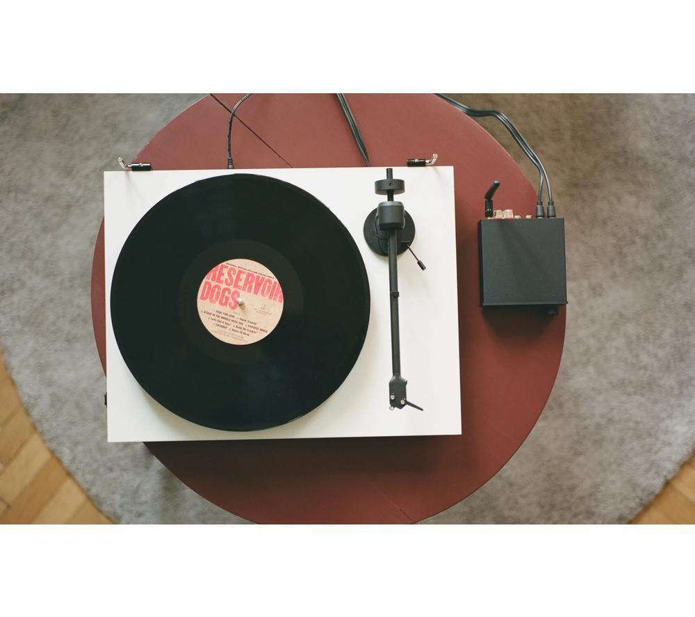 PRO-JECT E1 Standard Belt Drive Turntable - White image number 5 of 5