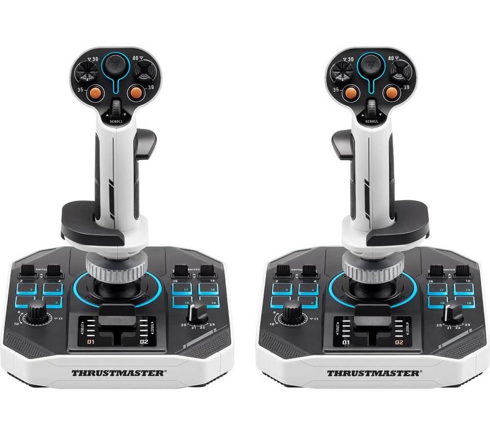 THRUSTMASTER Sol-R 2 HOSAS Space Sim Duo Joystick - White & Black