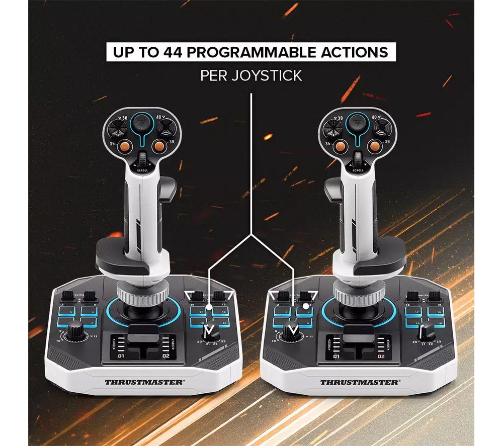 THRUSTMASTER Sol-R 2 HOSAS Space Sim Duo Joystick - White & Black image number 4 of 8