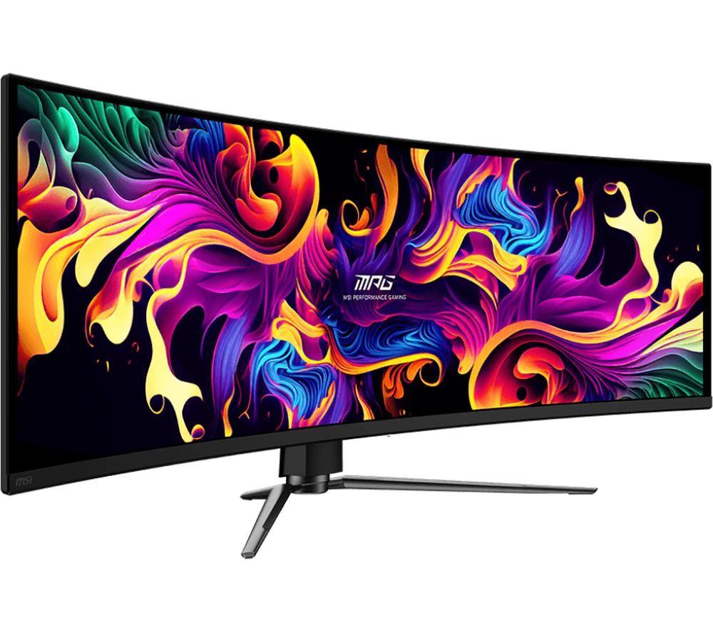 MSI MPG 491CQPX Dual Quad HD 49" Curved QD-OLED Gaming Monitor - Black image number 4 of 5