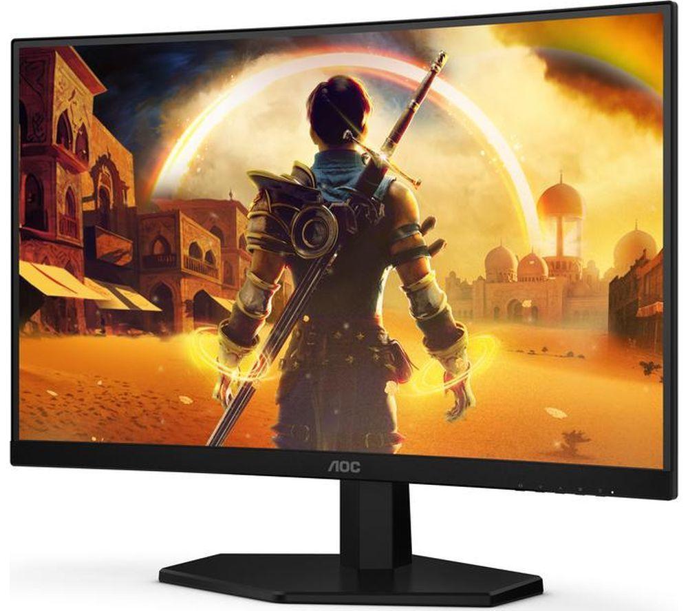 AOC C24G42E Full HD 24" Curved VA WLED Gaming Monitor - Black & Red image number 3 of 10