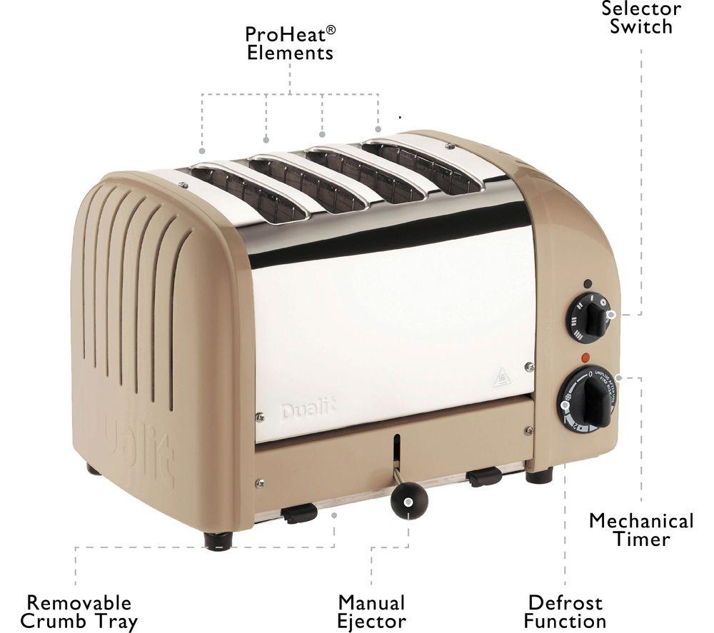DUALIT 40579 4-Slice Toaster - Sandstone image number 8 of 8