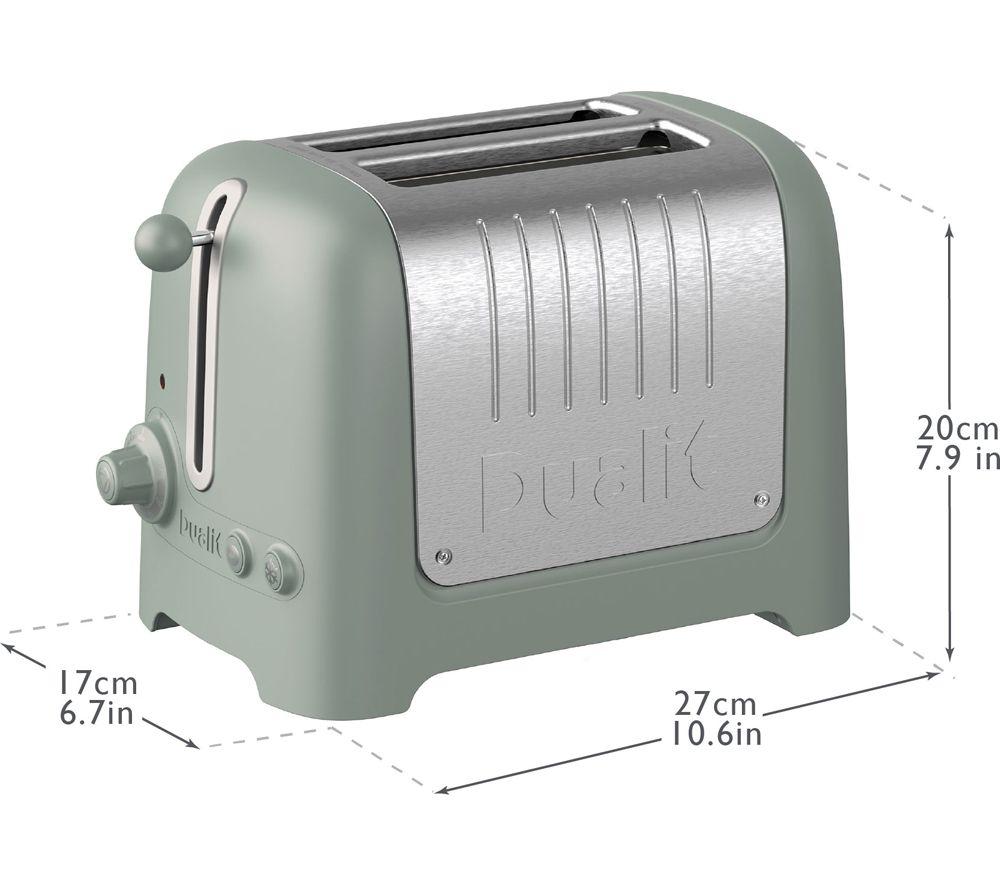 DUALIT Lite 26216 2-Slice Toaster - Sage image number 3 of 9