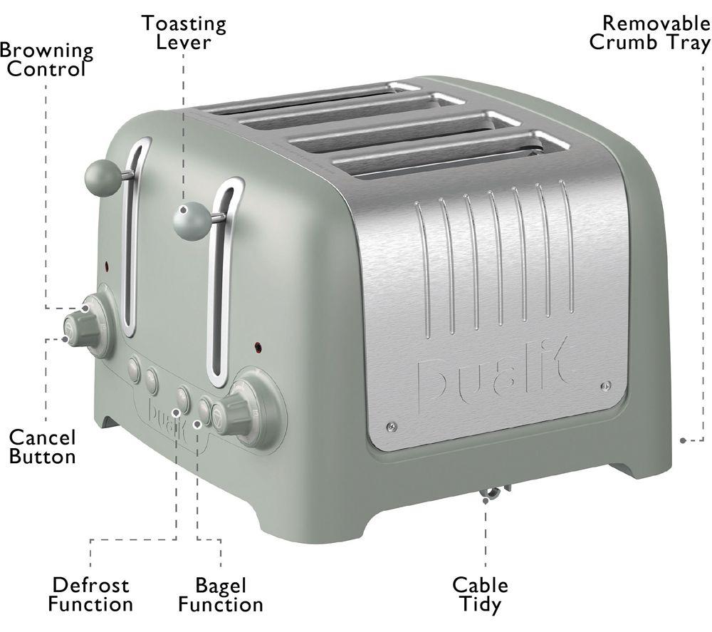DUALIT Lite 46220 4-Slice Toaster - Sage image number 8 of 10