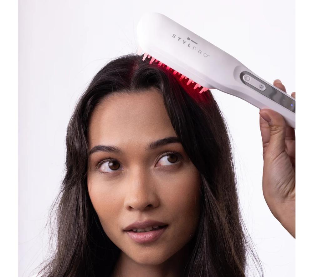 STYLPRO Root Renew Red Light Therapy Hairbrush - White image number 2 of 8