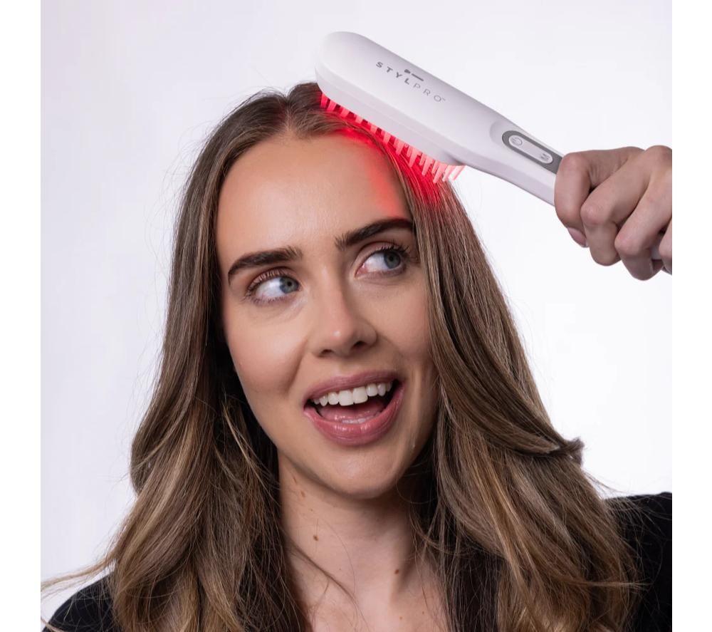 STYLPRO Root Renew Red Light Therapy Hairbrush - White image number 4 of 8