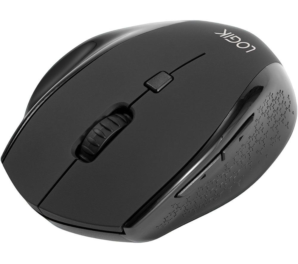 LOGIK LCFWLM26 Wireless Optical Mouse - Black image number 2 of 4