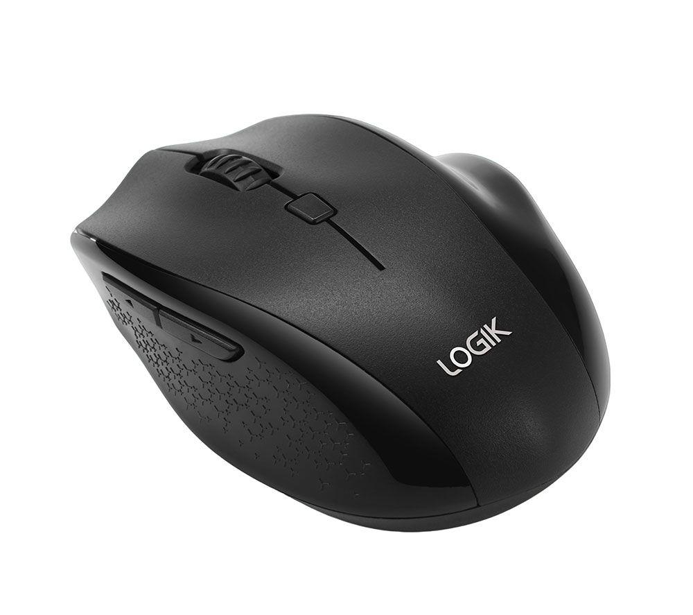 LOGIK LCFWLM26 Wireless Optical Mouse - Black image number 3 of 4