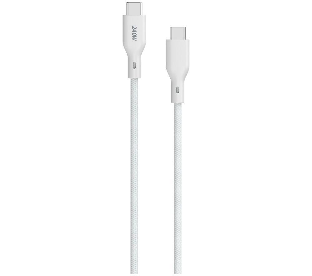 SANDSTROM S240CC226 240W Braided USB‑C to USB‑C Cable - 2 m image number 2 of 3