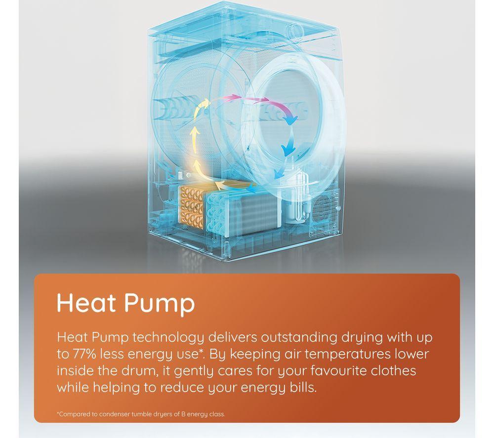 HOTPOINT PetHairCare C HD 103M WW UK 10 kg Heat Pump Tumble Dryer - White image number 4 of 14