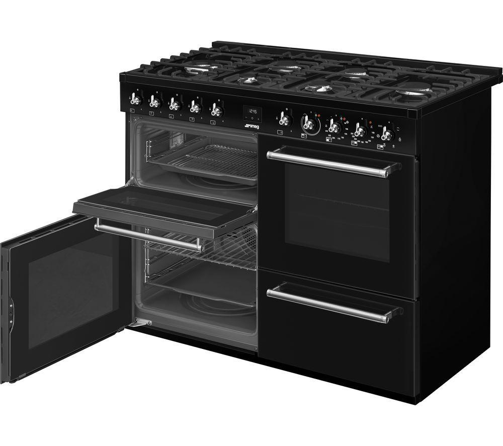 SMEG Concert CX113GMBL 110 cm Dual Fuel Range Cooker - Black image number 3 of 4