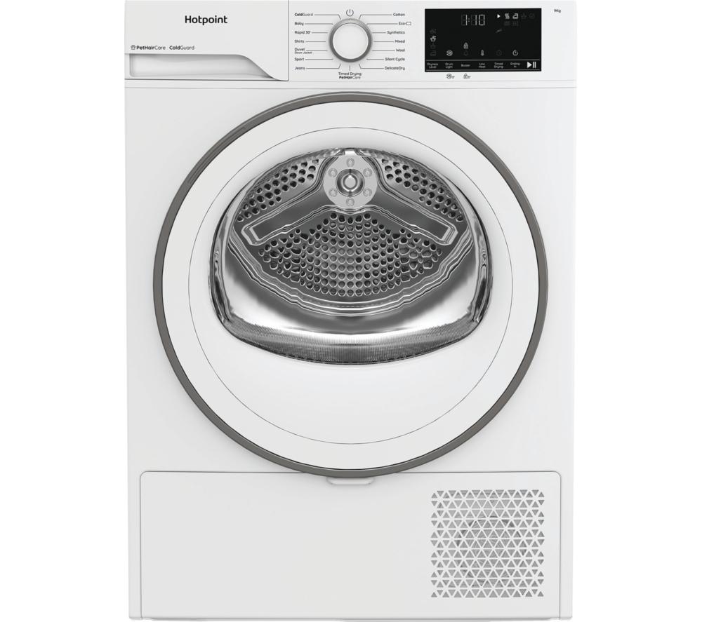 HOTPOINT C HD 94M WW UK 9 kg Heat Pump Tumble Dryer - White, White