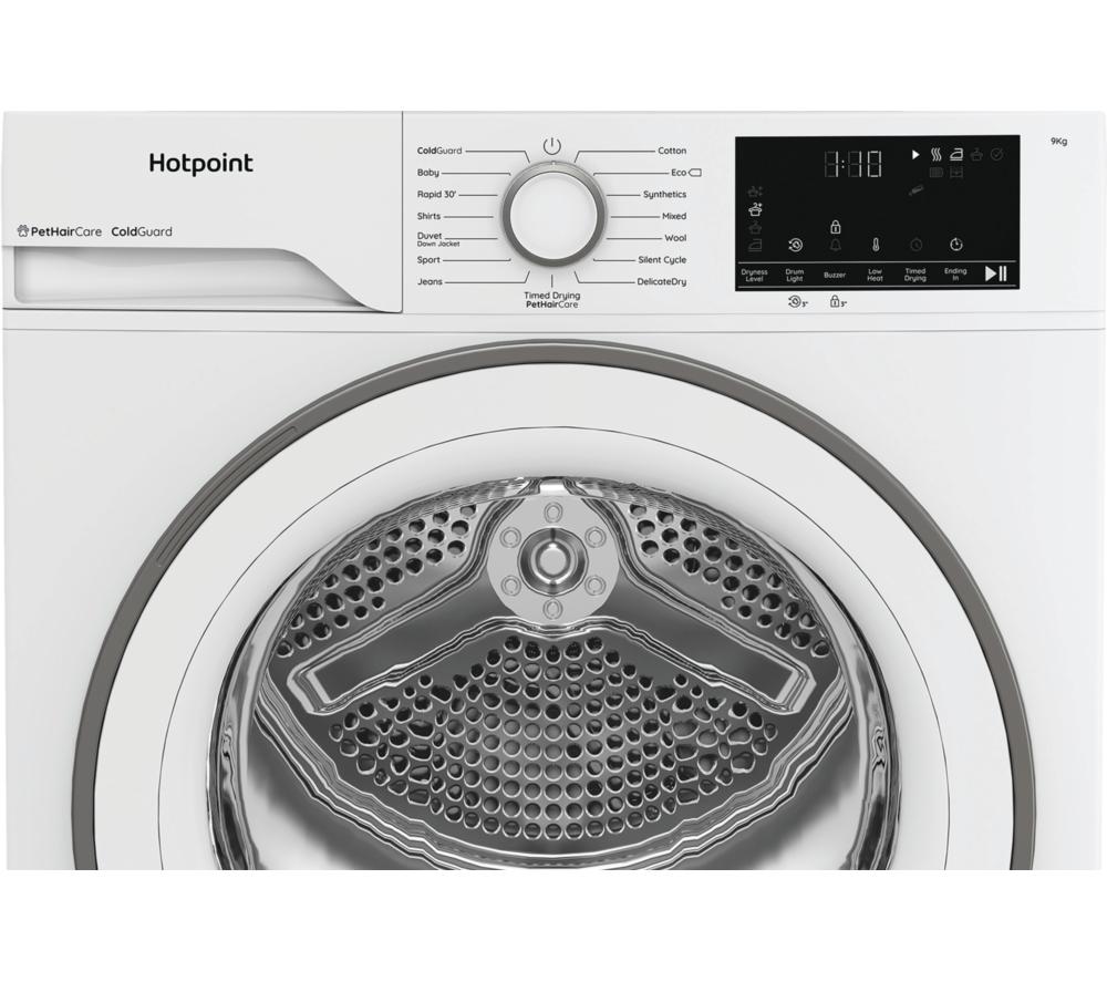 HOTPOINT PetHairCare C HD 94M WW UK 9 kg Heat Pump Tumble Dryer - White image number 3 of 12