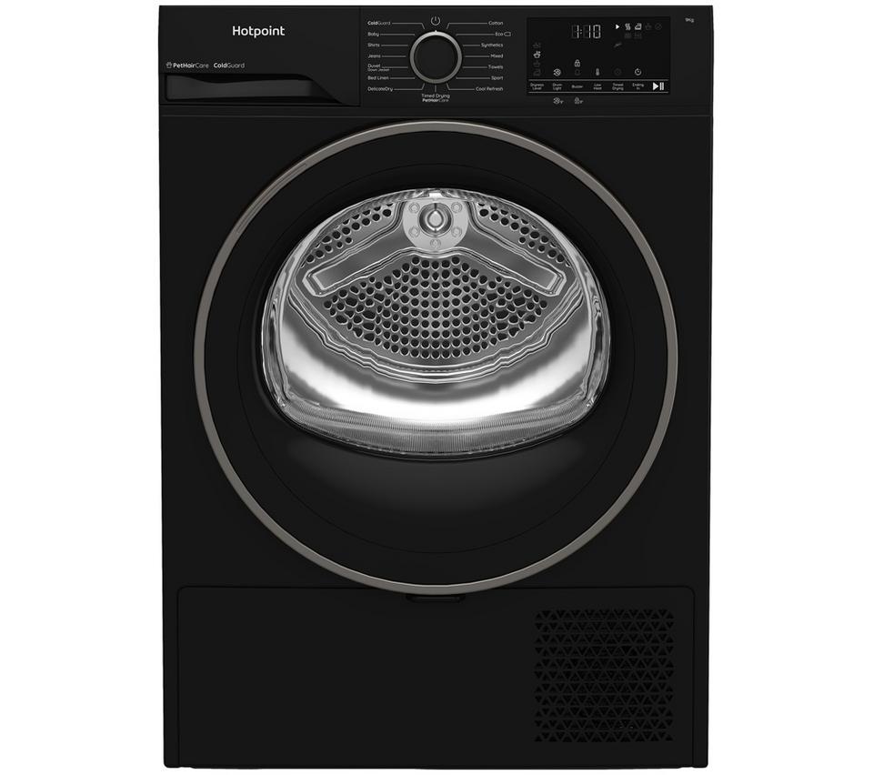 HOTPOINT PetHairCare C HD 93M BB UK 9 kg Heat Pump Tumble Dryer - Black