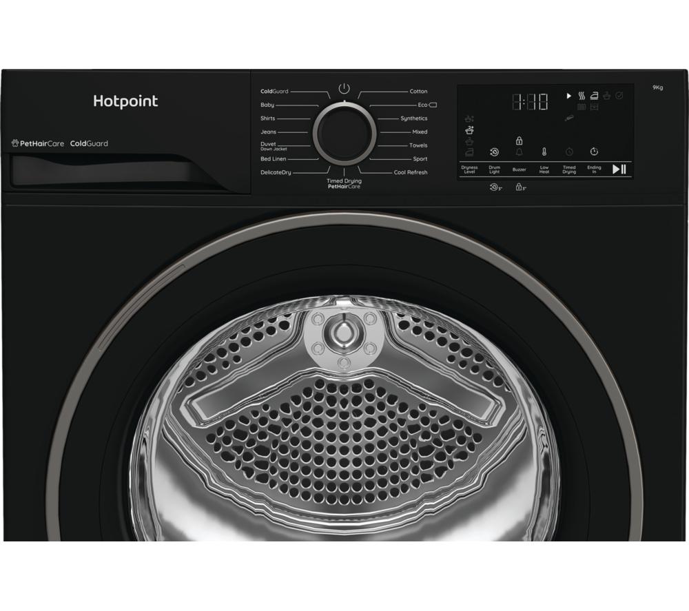 HOTPOINT PetHairCare C HD 93M BB UK 9 kg Heat Pump Tumble Dryer - Black image number 3 of 15