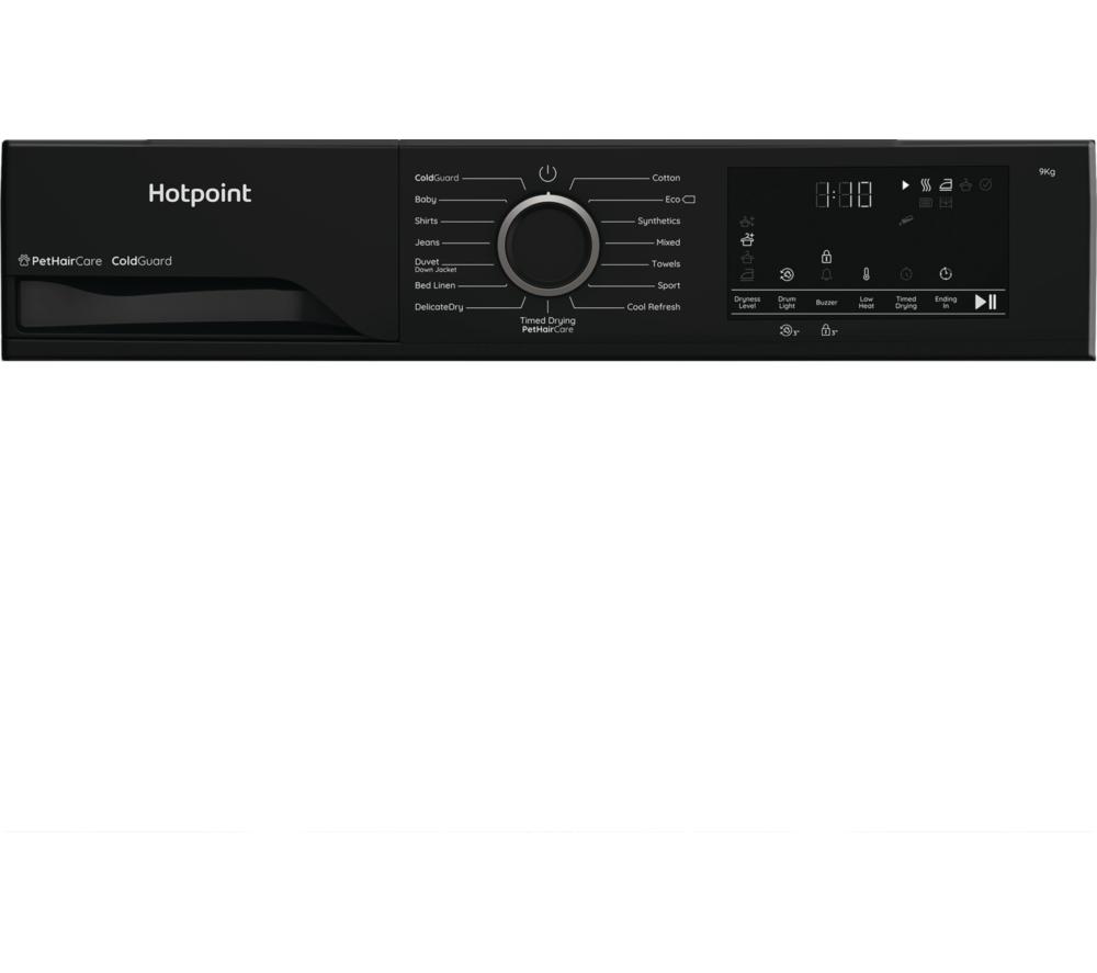 HOTPOINT PetHairCare C HD 93M BB UK 9 kg Heat Pump Tumble Dryer - Black image number 4 of 15