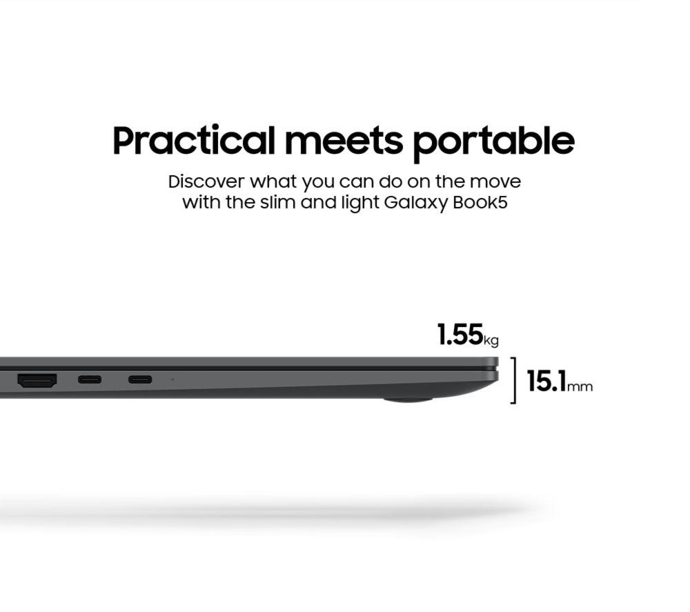 SAMSUNG Galaxy Book5 15.6" Laptop - Intel&reg; Core&trade; Ultra 5, 256 GB SSD, Grey image number 4 of 11